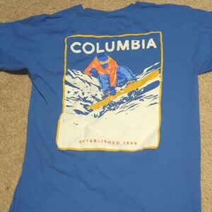 Columbia Men's Blue Snowboard Graphic Tee